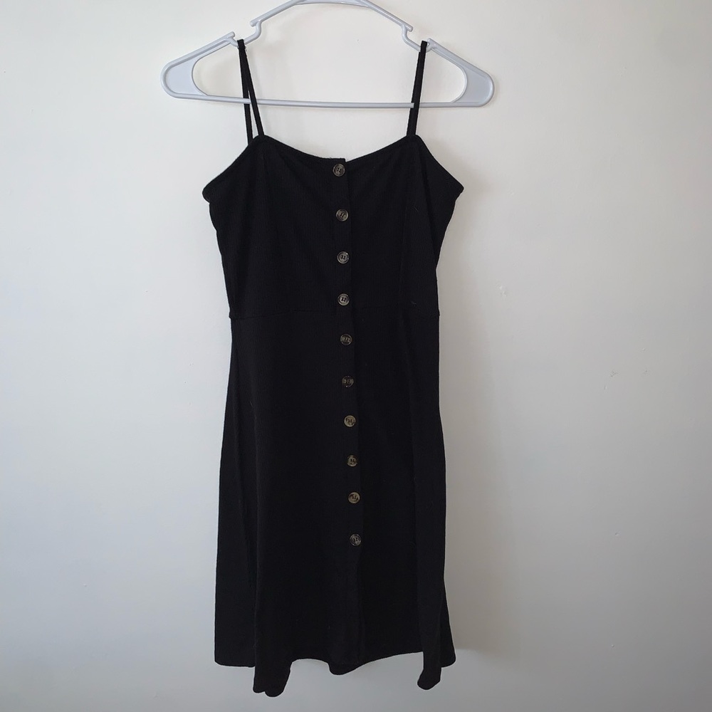 black button up dress